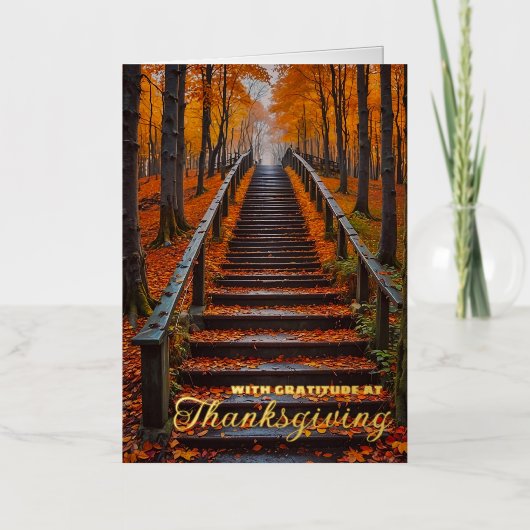 感謝の気持ちを込めてビジネスをモダン続けて 箔シーズンカード (正面)