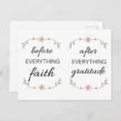 感謝の気持ちを込めて何でも信仰する前に ポストカード (正面/裏面)