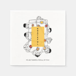 感謝の気持ちを込めて感謝祭のディナー スタンダードカクテルナプキン