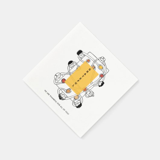 感謝の気持ちを込めて感謝祭のディナー スタンダードカクテルナプキン (角)