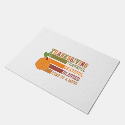 感謝の気持ちを込めて感謝賛美する ドアマット (アングル)