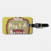 感謝の気持ちを込めて良い一日を過ごす ラゲッジタグ (正面横)