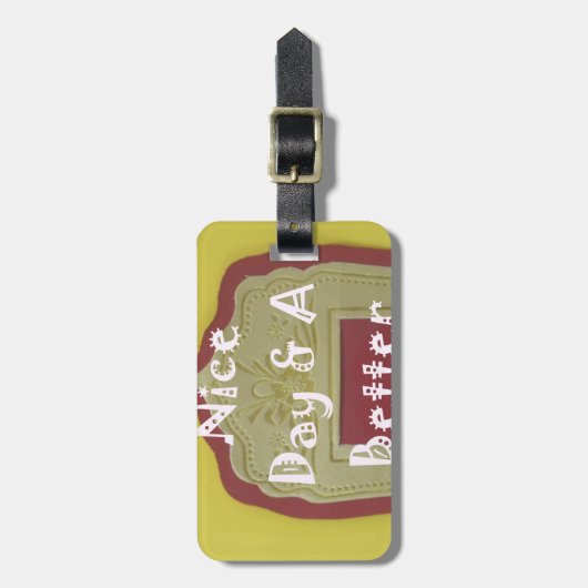 感謝の気持ちを込めて良い一日を過ごす ラゲッジタグ (正面縦)