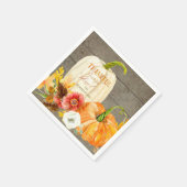 感謝の気持ちを込めて賛美家族の名前 スタンダードカクテルナプキン (角)