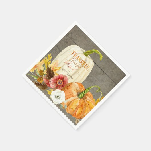 感謝の気持ちを込めて賛美家族の名前 スタンダードカクテルナプキン (角)