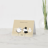 感謝の気持ちを込めて ウェディング 鳥の折り紙カード サンキューカード (裏面)