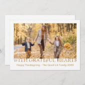 感謝の気持ちを込めて フォトグリーティングカード シーズンカード (正面/裏面)