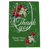 感謝の気持ちを込めて ポインセチアの花を贈ります ミディアムペーパーバッグ (正面)