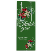 感謝の気持ちを込めて ポインセチアの花を贈ります ワインギフトバッグ (正面)