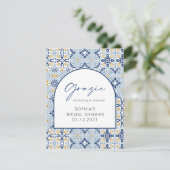 感謝の気持ちを込めて　～地中海のウェディングシャワーパーティ　サンクスカード～ サンキューカード (スタンド正面)