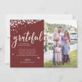 感謝の気持ちを込めて | 家族の写真コラージュ 感謝祭のカード 招待状 (正面)