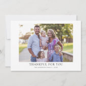 感謝の気持ちを込めて | 家族の写真コラージュ 感謝祭のカード 招待状 (裏面)