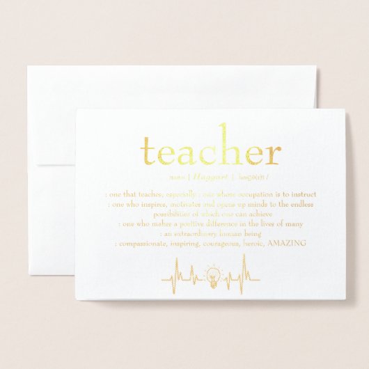 感謝の気持ちを込めて!特別なあなたへ☆彫刻入りゴールド箔 箔カード (封筒付き正面)