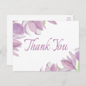 感謝の気持ちを込めて　花水彩　紫の花 ポストカード (正面/裏面)