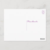 感謝の気持ちを込めて　花水彩　紫の花 ポストカード (裏面)