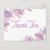 感謝の気持ちを込めて　花水彩　紫の花 ポストカード (正面)