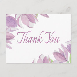 感謝の気持ちを込めて　花水彩　紫の花 ポストカード