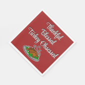 感謝の気持ちを込め賛美た七面鳥 スタンダードランチョンナプキン (角)