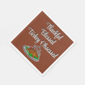 感謝の気持ちを込め賛美た七面鳥 スタンダードランチョンナプキン (角)