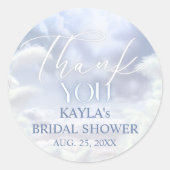 感謝の気持ちを雲の上に 9 パンパス ブライダルシャワー ラウンドシール (正面)