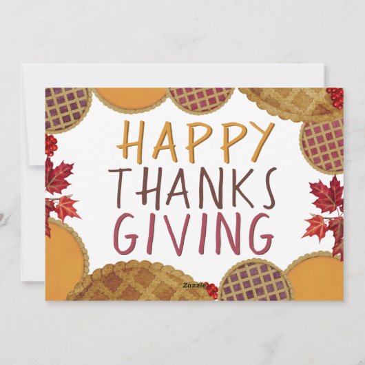 感謝の気持ちパイに満ちた幸せな感謝祭|過去記事 シーズンカード (裏面)