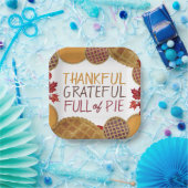 感謝の気持ちパイに満ちた幸せな感謝祭|過去記事 ペーパープレート (パーティー)