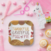 感謝の気持ちパイに満ちた幸せな感謝祭|過去記事 ペーパープレート (パーティー)