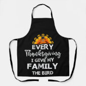 感謝の気持ち与えには必ず鳥の七面鳥 エプロン (正面)