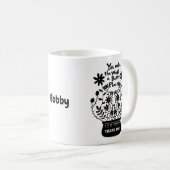 感謝の気持ち世界をより良い場所に コーヒーマグカップ (正面右)