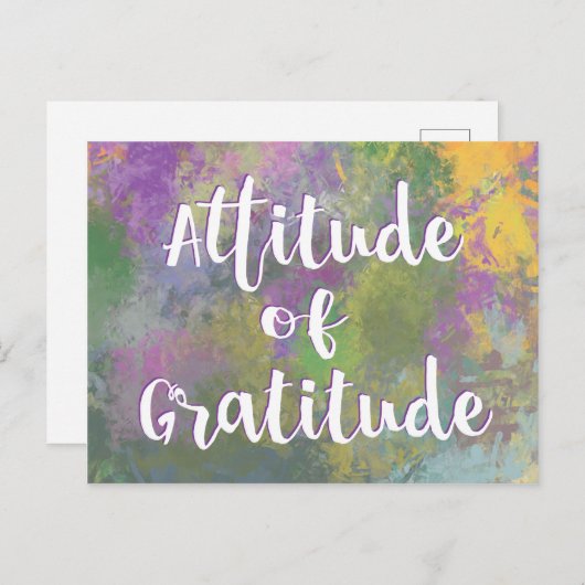 感謝の気持ち感動的ことわざ ポストカード (正面/裏面)