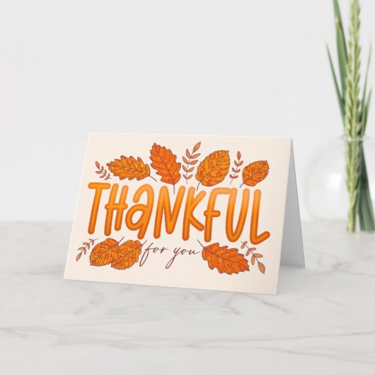 感謝の気持ち秋感謝祭 カード (正面)