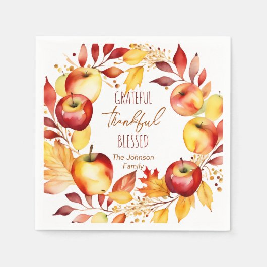 感謝の気持ち賛美に感謝する食器 スタンダードカクテルナプキン (正面)