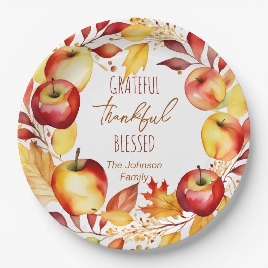 感謝の気持ち賛美に感謝する食器 ペーパープレート (正面)