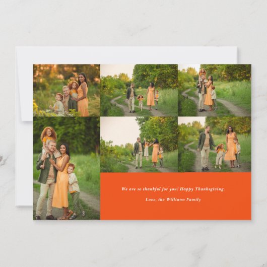 感謝の気持ち賛美に感謝のフォトカード 招待状 (裏面)