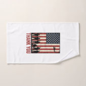 感謝の気持ち アメリカ国旗 Tシャツ デザイン_1 ハンドタオル (ハンドタオル)