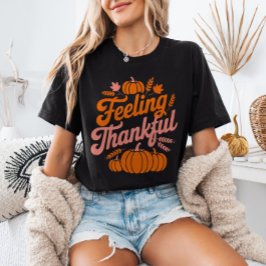 感謝の気持ち フェイルリーブス パンプキン サンクスギビング Tシャツ