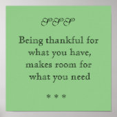 感謝の気持ち – ポスター (正面)