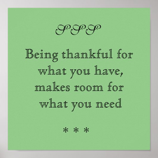 感謝の気持ち – ポスター (正面)