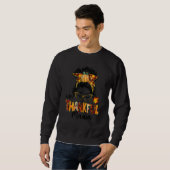 感謝の気持ち メッシーなお団子 秋 感謝祭 ママ スウェットシャツ (正面フル)