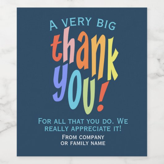 感謝の気持ち ワインラベル (シングルラベル)