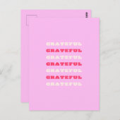 感謝の気持ち, 感謝, 感謝の名言, ピンク, 休日 ポストカード (正面/裏面)