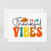 感謝の気持ち 秋の感謝祭 シーズンポストカード (正面/裏面)