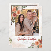 感謝の気持賛美ち2枚の感謝祭 シーズンカード (正面/裏面)