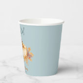 感謝の水の色のカボチャ幸せな感謝祭 紙コップ (左)