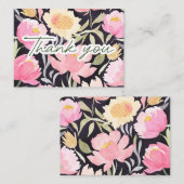 感謝の水の色の牡丹ありがとうノート ノートカード (正面/裏面)