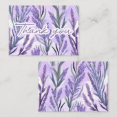 感謝の水の色ラベンダーありがとうご注意 ノートカード (正面/裏面)