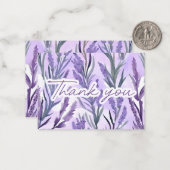 感謝の水の色ラベンダーありがとうご注意 ノートカード (正面/裏面インサイチュ)
