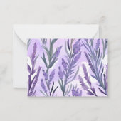 感謝の水の色ラベンダーありがとうご注意 ノートカード (裏面)