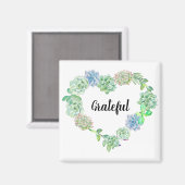 感謝の水カラーフローラリース冷蔵庫 マグネット (正面/裏面)