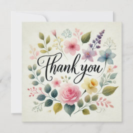 感謝の水彩プリントデザイン 招待状